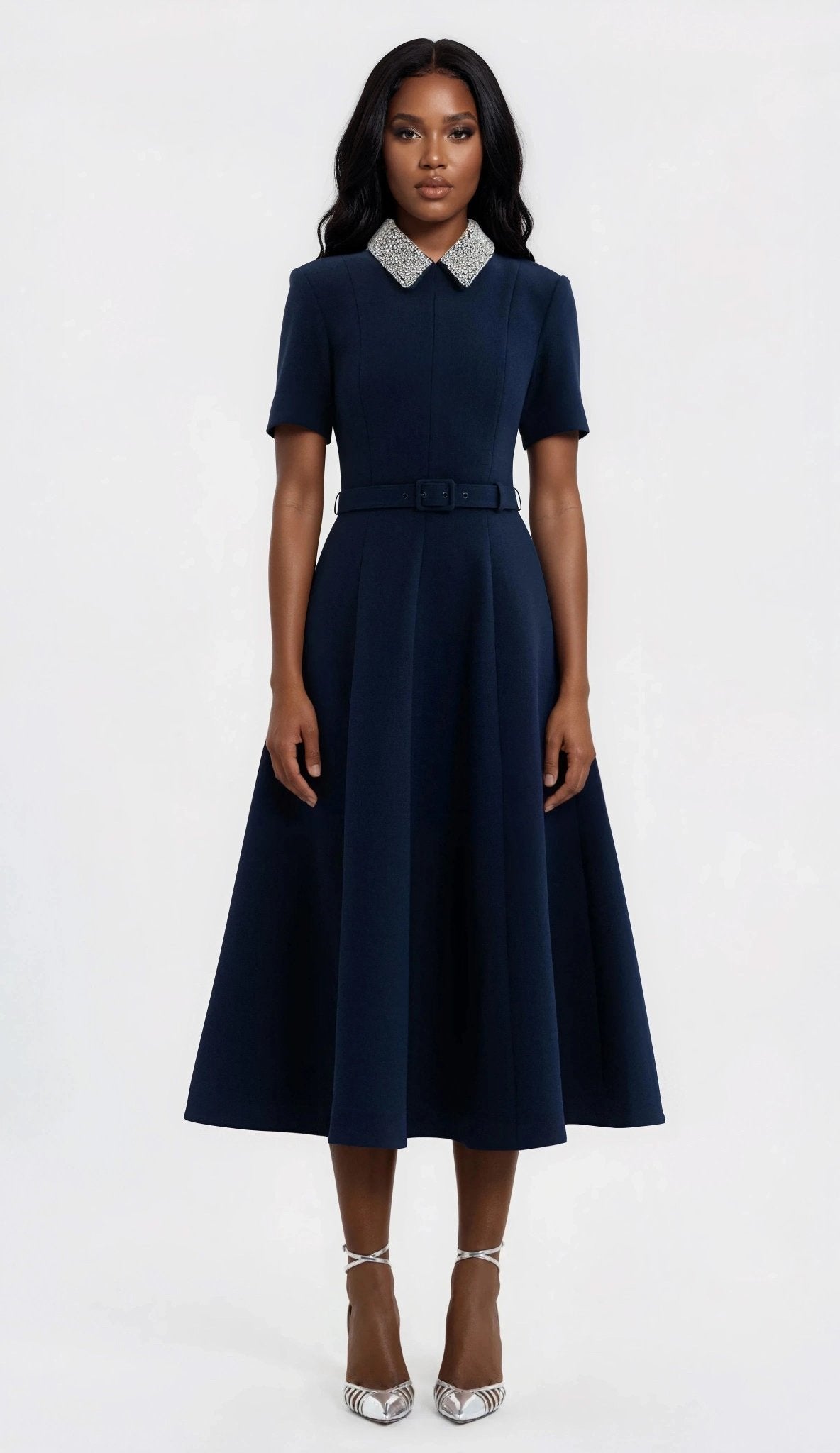 Xena S/S Midi – Navy Blue XO, Tina