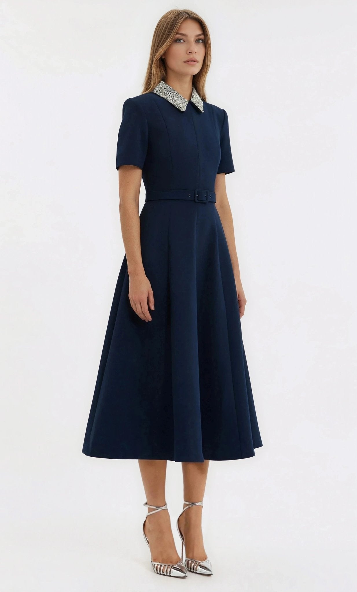 Xena S/S Midi – Navy Blue XO, Tina