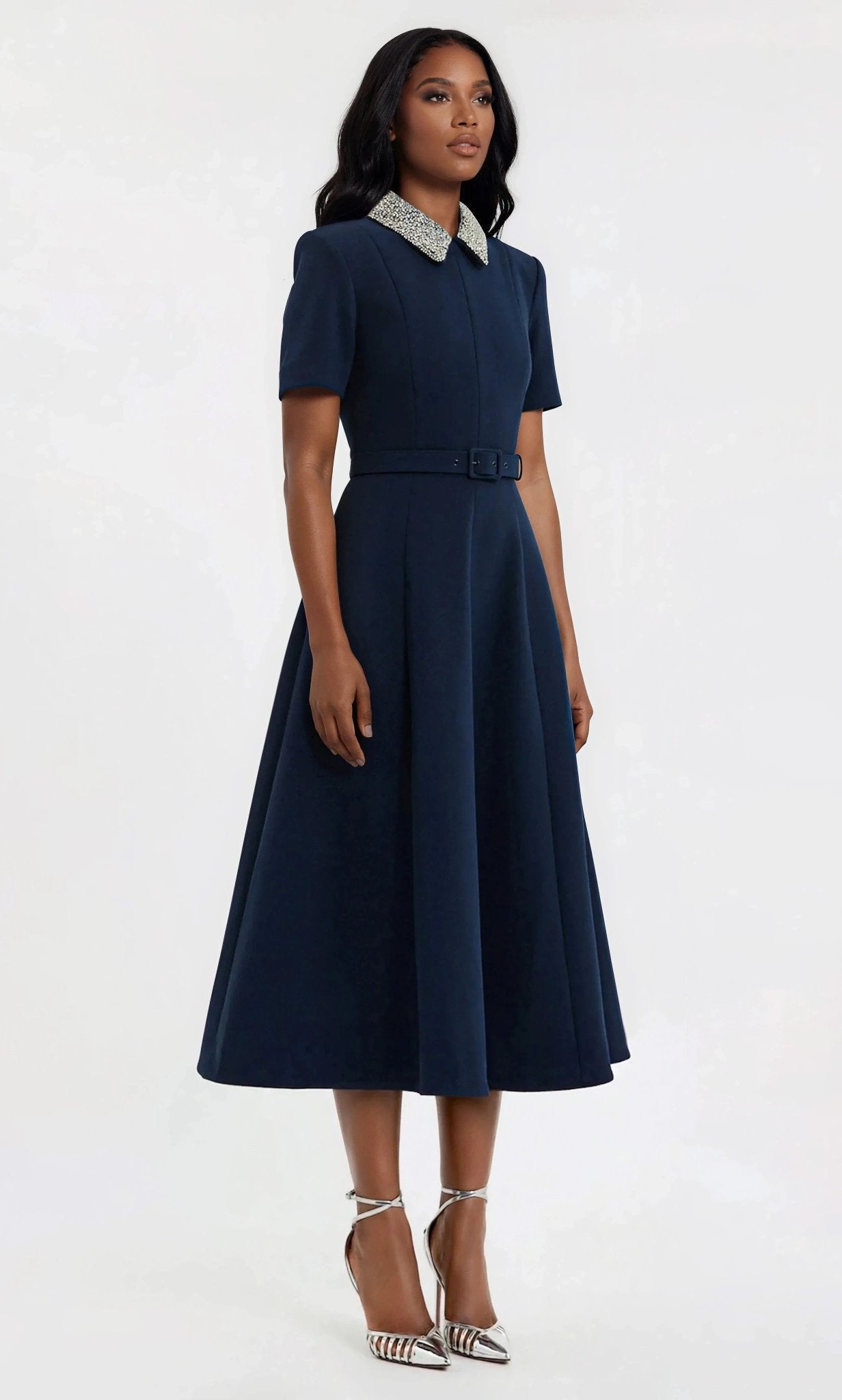 Xena S/S Midi – Navy Blue XO, Tina