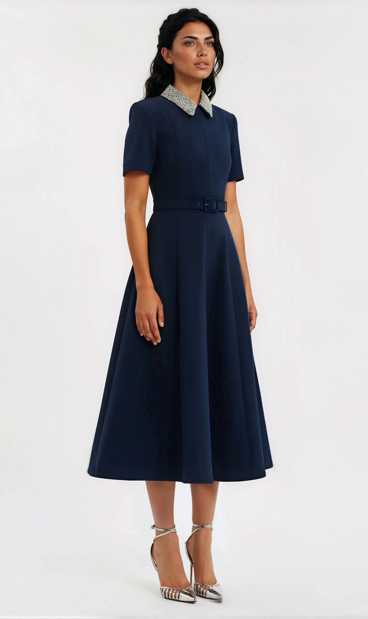 Xena S/S Midi – Navy Blue XO, Tina