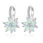 Snowflake Earrings with Zirconium Studs
