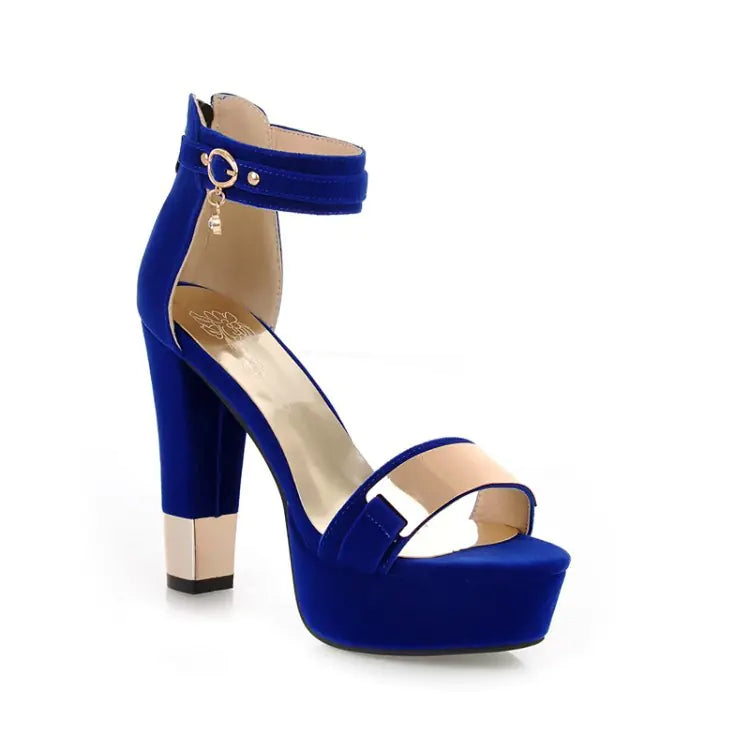Black Sexy Fish Mouth High Heels Platform Shoes