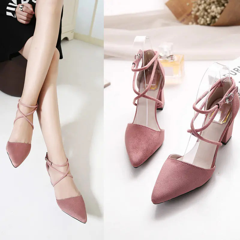 Suede High Heels, Sandals, and Chunky Heeled Shoes
