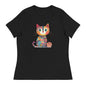 “Yarn Whiskers” Women’s Relaxed Fit T-Shirt – Designed by Nicole Snow