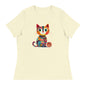 “Yarn Whiskers” Women’s Relaxed Fit T-Shirt – Designed by Nicole Snow Darn Good Yarn