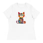 “Yarn Whiskers” Women’s Relaxed Fit T-Shirt – Designed by Nicole Snow Darn Good Yarn