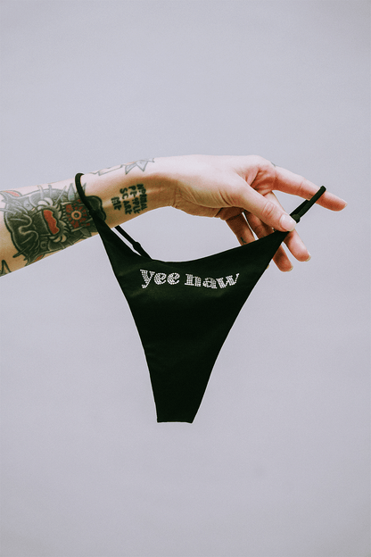 Yee Haw Rhinestone Thong Thrash Happy