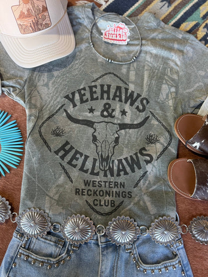 Yeehaws And Hellnaws RealTree Camo Graphic Tee Wild Junkie