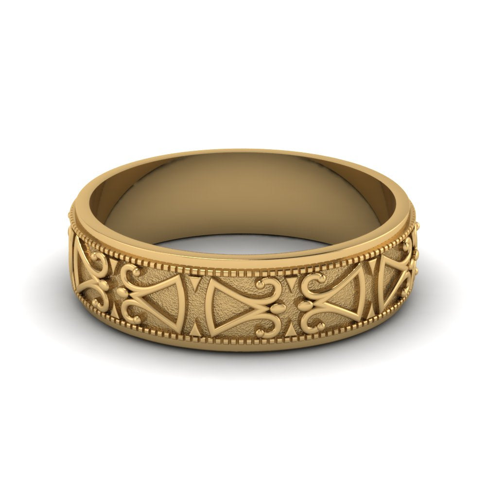 Antique Design Wedding Band Fascinating Diamonds