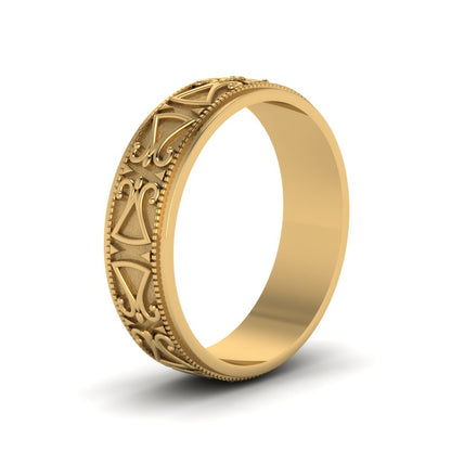 Antique Design Wedding Band Fascinating Diamonds