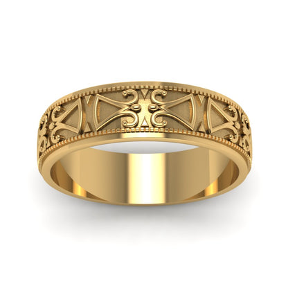 Antique Design Wedding Band Fascinating Diamonds