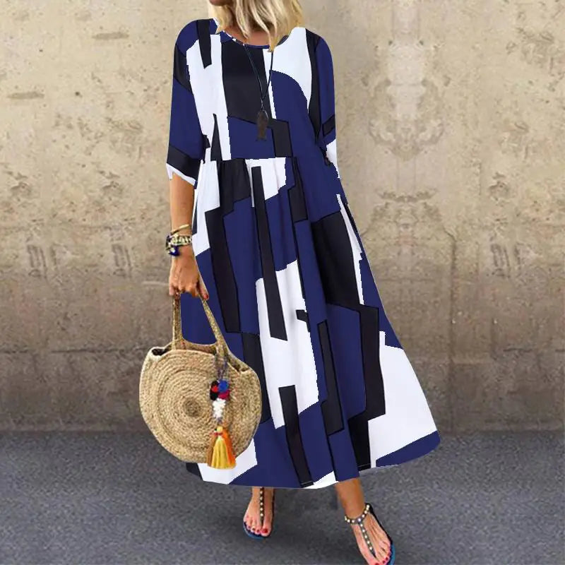 Plus Size Printed Women's Dress