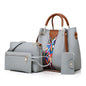 Fashionable Women's Handbag Set with Shoulder Bag (4 Pcs)