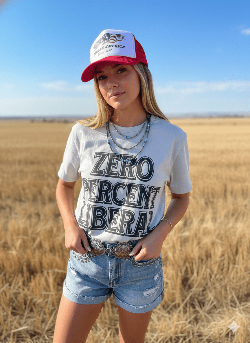 Zero Percent Liberal Graphic Tee Wild Junkie