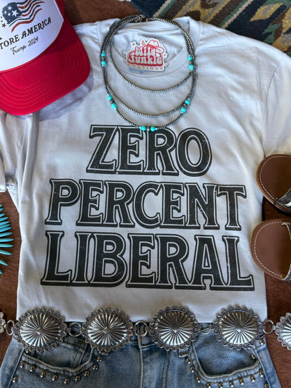 Zero Percent Liberal Graphic Tee Wild Junkie