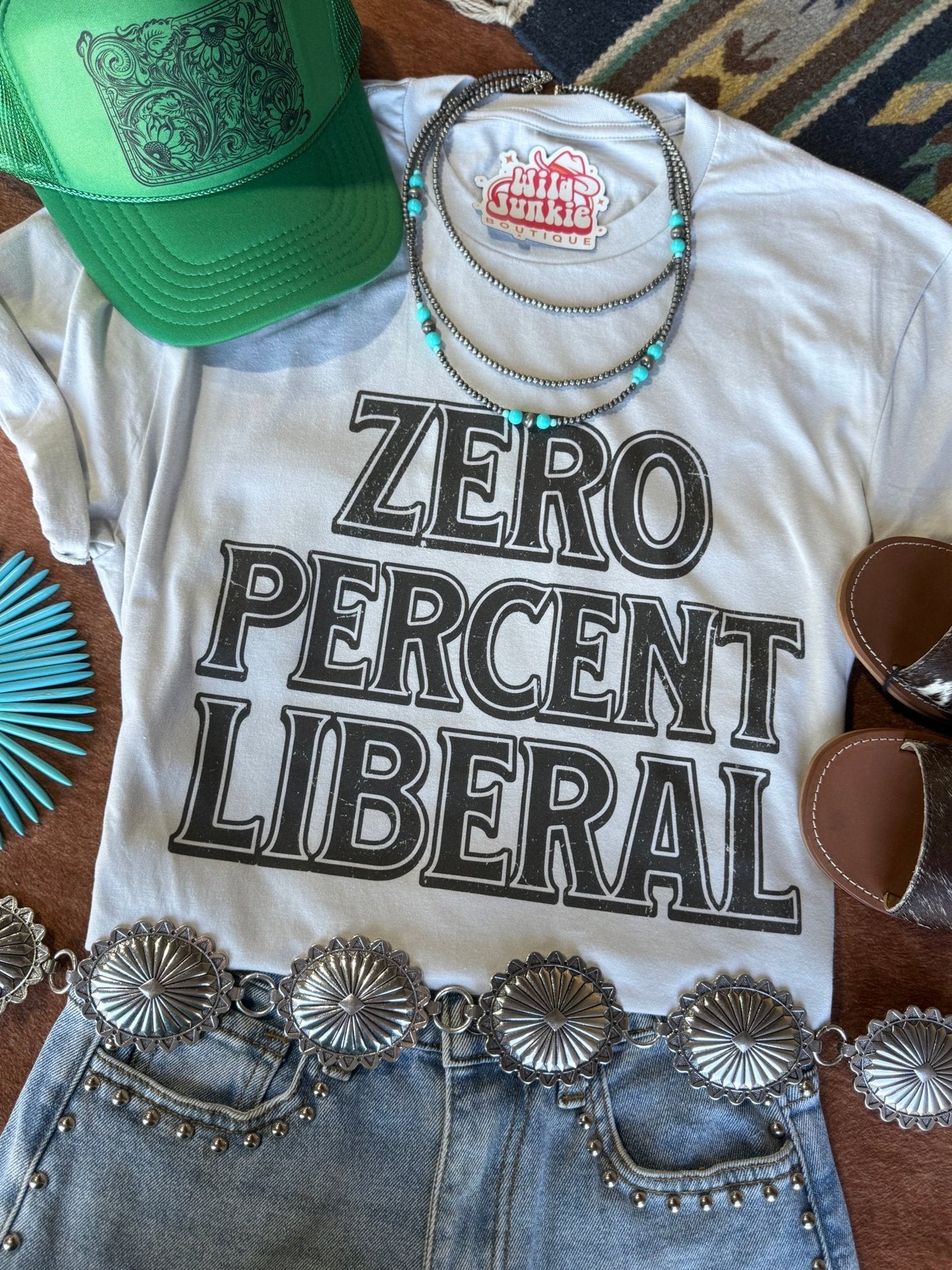 Zero Percent Liberal Graphic Tee Wild Junkie